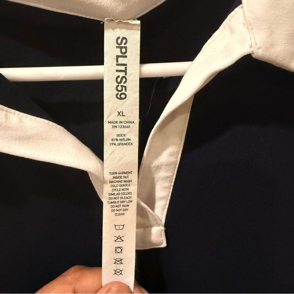 Splits59 Navy Top with White Collar - Picture 3 of 6